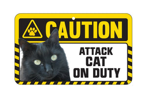 Black Cat Caution Sign