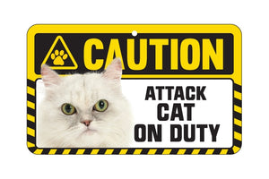 Persian Cat Caution Sign