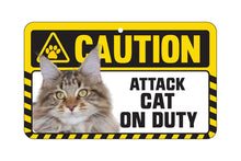 Load image into Gallery viewer, Maine Coon Cat Caution Sign