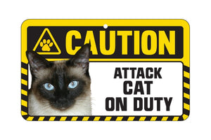Siamese Cat Caution Sign