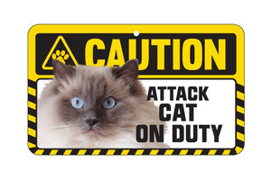 Ragdoll Cat Caution Sign