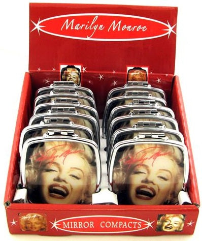 IC047 - Marilyn Black Face Mirror Compact