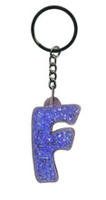 Load image into Gallery viewer, Initial F Blue Itzy Glitzy Keyring