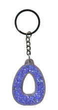 Load image into Gallery viewer, Initial O Blue Itzy Glitzy Keyring