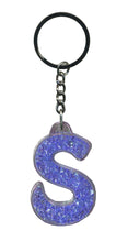 Load image into Gallery viewer, Initial S Blue Itzy Glitzy Keyring