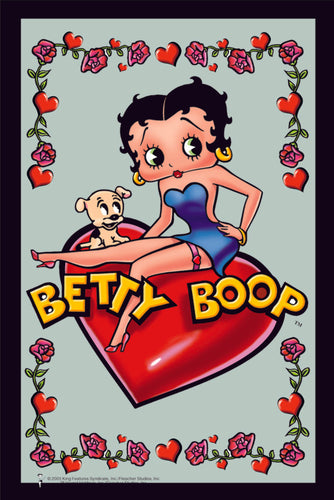 L170 - Betty Boop Mirror Sitting On Heart With