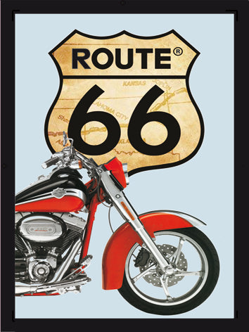 L339 - Route 66 Red Bike Mirror