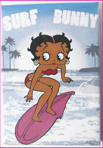 MAG153 - Betty Boop Surf Bunny Pale Blue Magnets