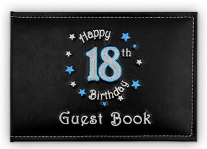 Landmark 18th Guest Book Birthday Blue