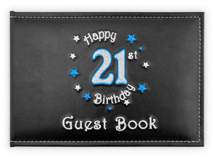Landmark 21St Guest Book Birthday Blue