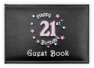 Landmark 21St Guest Book Birthday Pink