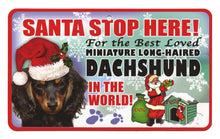 Load image into Gallery viewer, Dachshund (M Long Haired) Santa Stop Her