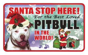 Pitbull Terrier Stop Here Sign