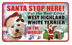 West Highland White Terrier  Santa  Stop