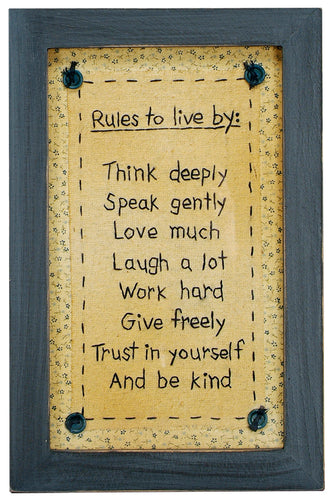 SK023 - Stitcheries By Kathy - Rules To Live By