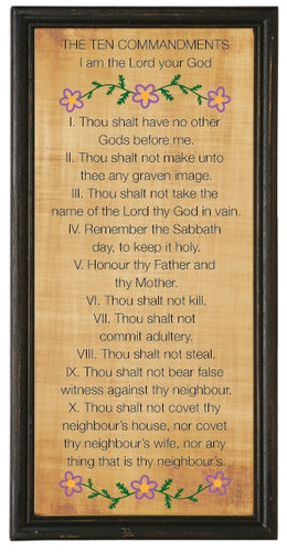 ST005 - Stitcheries - The Ten Commandments Prayer 9 1/2 X 9 1