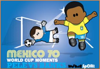 WC207 - Pele Vs Banks Mexico 1970 Magnet