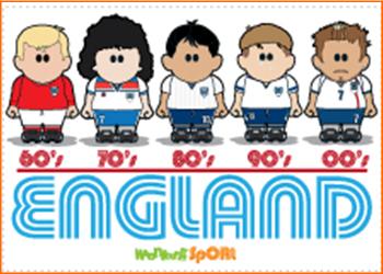 WC214 - England Squad 1960'S -1990'S Magnet