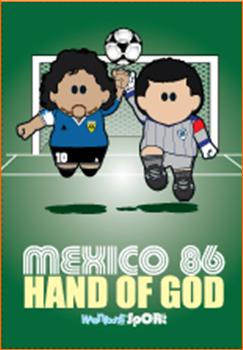 WC215 - Hand Of God Mexico 86 Magnet