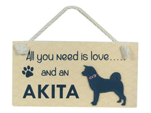 Load image into Gallery viewer, Akita Wooden Sign