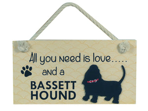 Bassett Hound Wooden Pet Sign