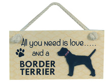 Load image into Gallery viewer, Border Terrier Wooden Pet Sign