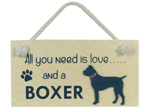 Boxer Wooden Pet Sign