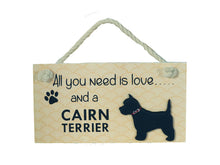 Load image into Gallery viewer, Cairn Terrier Wooden Pet Sign