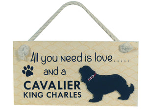 Cavalier Wooden Pet Sign