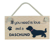 Load image into Gallery viewer, Daschund Wooden Pet Sign