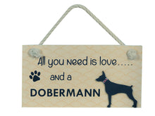 Load image into Gallery viewer, Dobermann Wooden Pet Sign