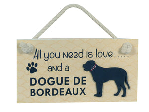 Dogue De Bordeaux Wooden Pet Sign