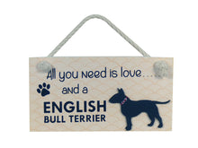 Load image into Gallery viewer, English Bull Terrier Wooden Pet Sign