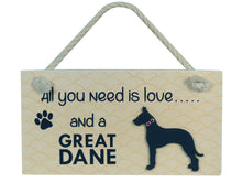Load image into Gallery viewer, Great Dane Wooden Pet Sign
