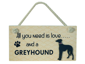 Greyhound Wooden Pet Sign