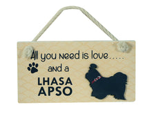 Load image into Gallery viewer, Lhasa Apso Wooden Pet Sign