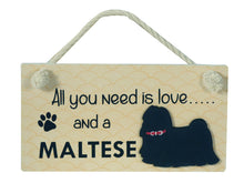 Load image into Gallery viewer, Maltese Wooden Pet Sign