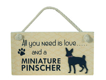 Load image into Gallery viewer, Mini Pinscher Wooden Pet Sign