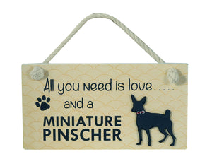 Mini Pinscher Wooden Pet Sign