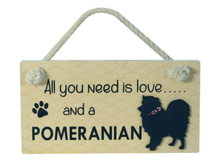 Pomeranian Wooden Pet Sign