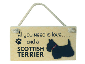 Scottish Terrier Wooden Pet Sign