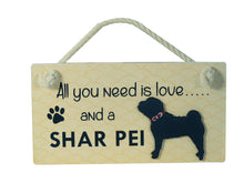 Load image into Gallery viewer, Shar Pei Wooden Pet Sign