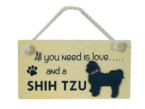 Shih Tzu Wooden Pet Sign