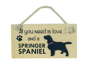 Springer Spaniel Wooden Pet Sign
