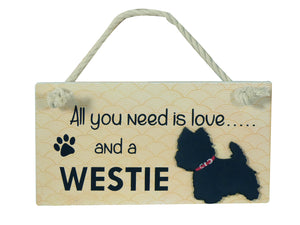 West Highland Terrier Wooden Pet Sign