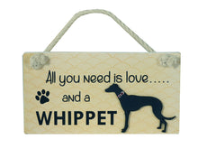 Load image into Gallery viewer, Whippet Wooden Pet Sign