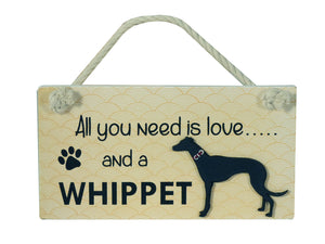 Whippet Wooden Pet Sign