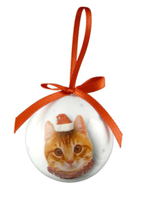 XPB010 - Christmas Ginger Cat Bauble
