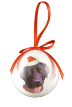 Load image into Gallery viewer, XPB012 - Christmas Labrador - Black Bauble