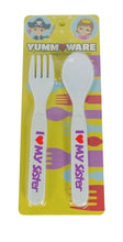 Load image into Gallery viewer, YM003 - I Love My Sister Yumm Ware Cutlery